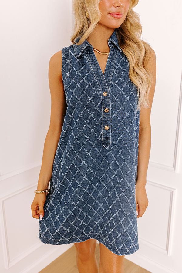 Modern Muse Denim Mini Dress Image 4