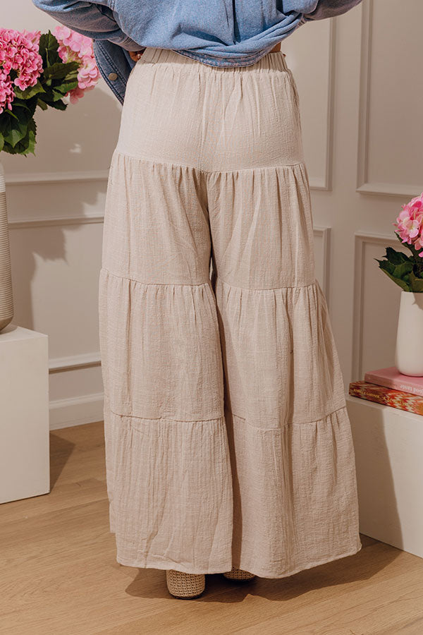 Santorini Breeze High Waist Wide Leg Pants in Birch Image - 4