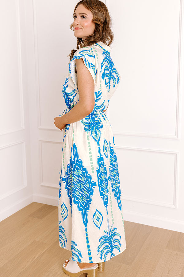 Coastal Town Cutie Button Down Midi Dress Image 3