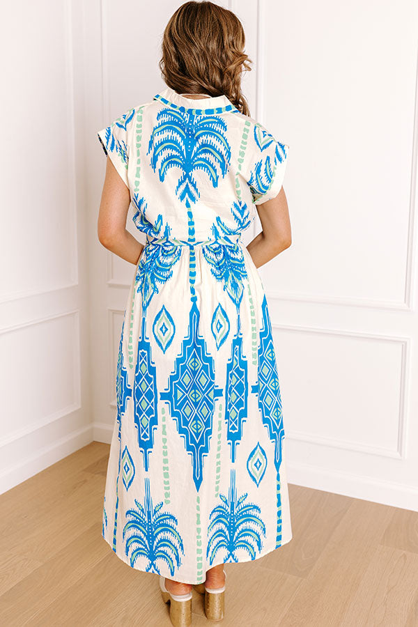 Coastal Town Cutie Button Down Midi Dress Image 4