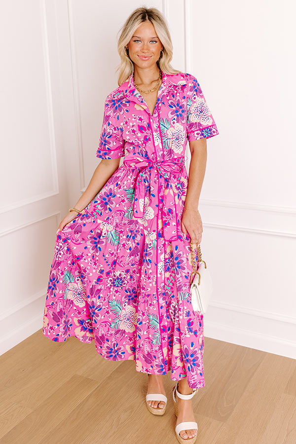Full Bloom Button Down Midi Dress Image 1
