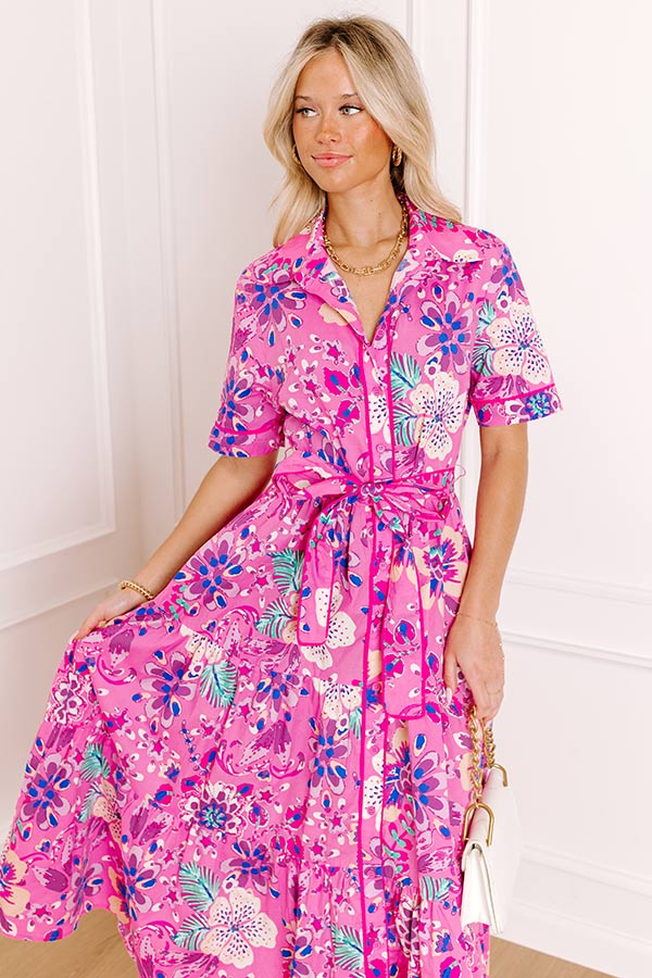 Full Bloom Button Down Midi Dress Image 2