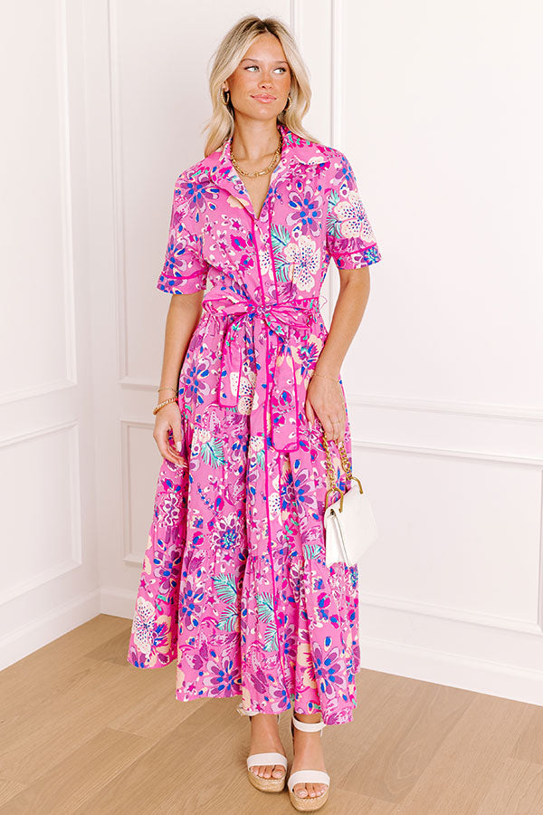 Full Bloom Button Down Midi Dress Image 4