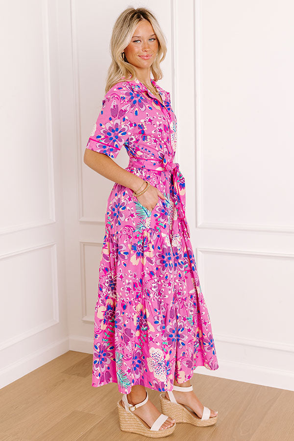 Full Bloom Button Down Midi Dress Image 5