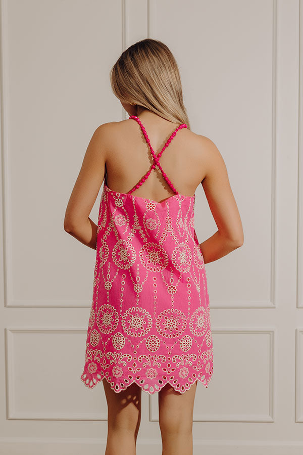 Cheerful Moment Eyelet Mini Dress Image - 5