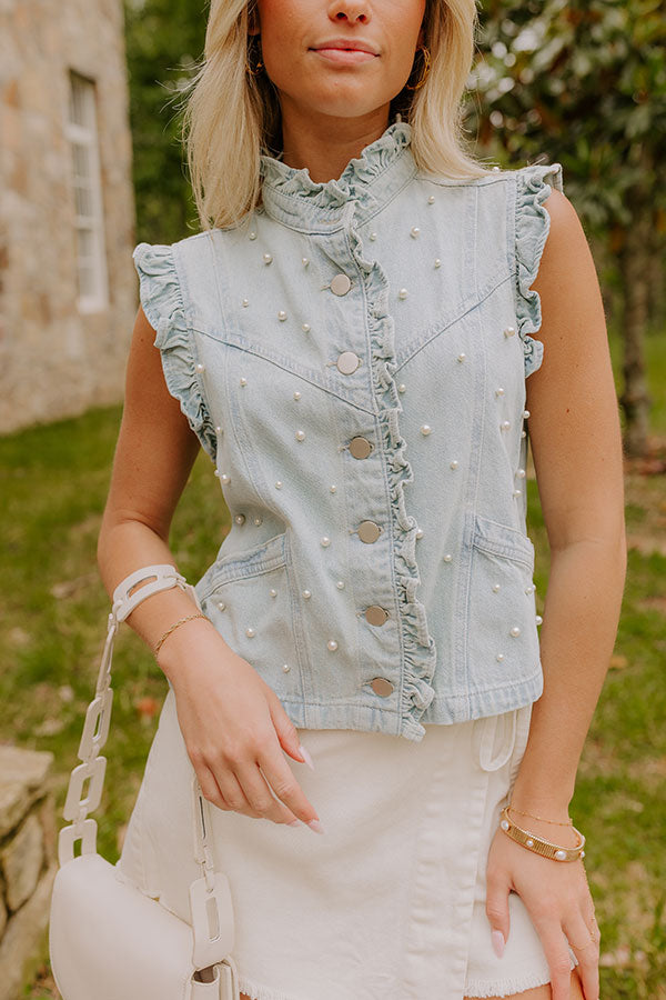 Chic Vibes Pearl Embellished Vest Image 2