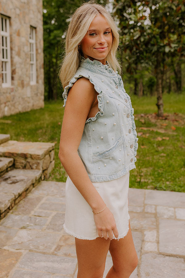 Chic Vibes Pearl Embellished Vest Image 4
