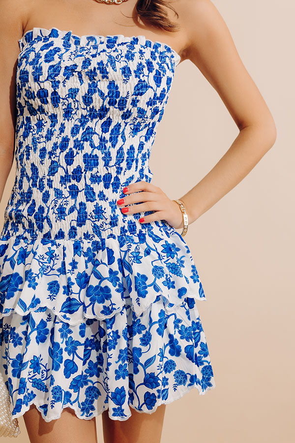 Strolling Through The Louvre Smocked Mini Dress Image - 2