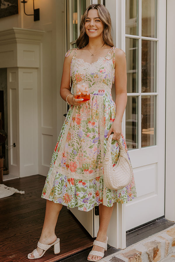 Whimsical Ways Floral Midi Dress Image 1