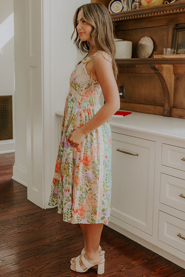 Whimsical Ways Floral Midi Dress Image 4
