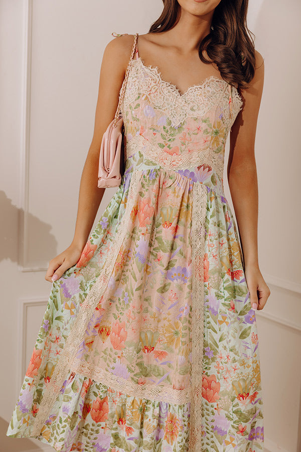 Whimsical Ways Floral Midi Dress Image - 2