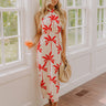 Palm Tree Paradise Halter Midi Dress Image 1