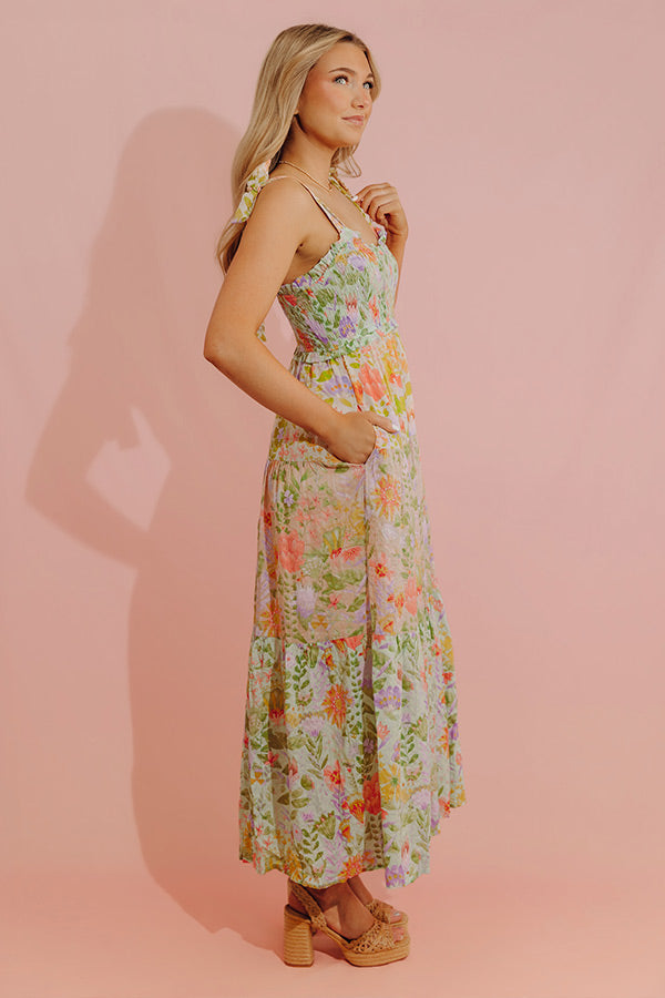Sweet Moments Floral Tiered Maxi Dress Image - 3