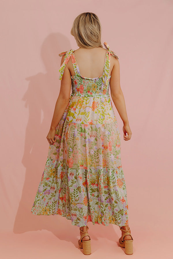 Sweet Moments Floral Tiered Maxi Dress Image - 5