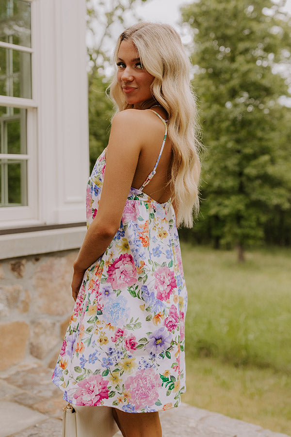 Bubbly Personality Floral Denim Mini Dress Image 5