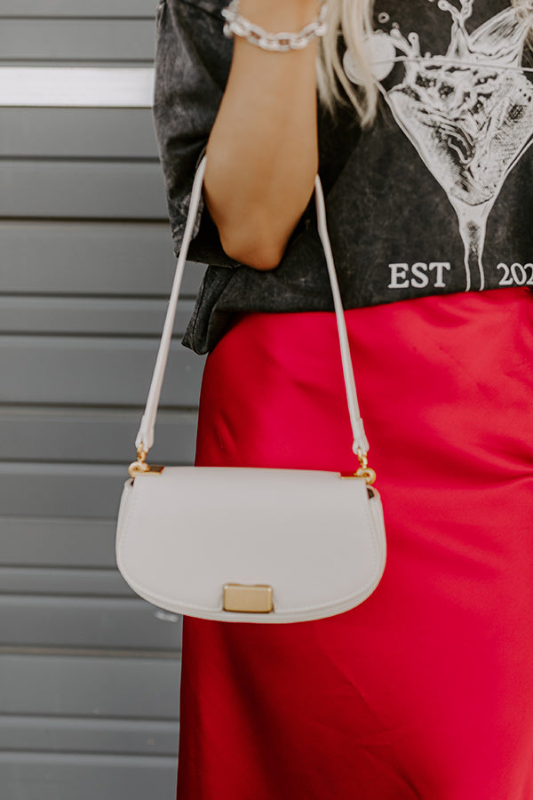 Simple Staple Faux Leather Purse in Ivory Image 1