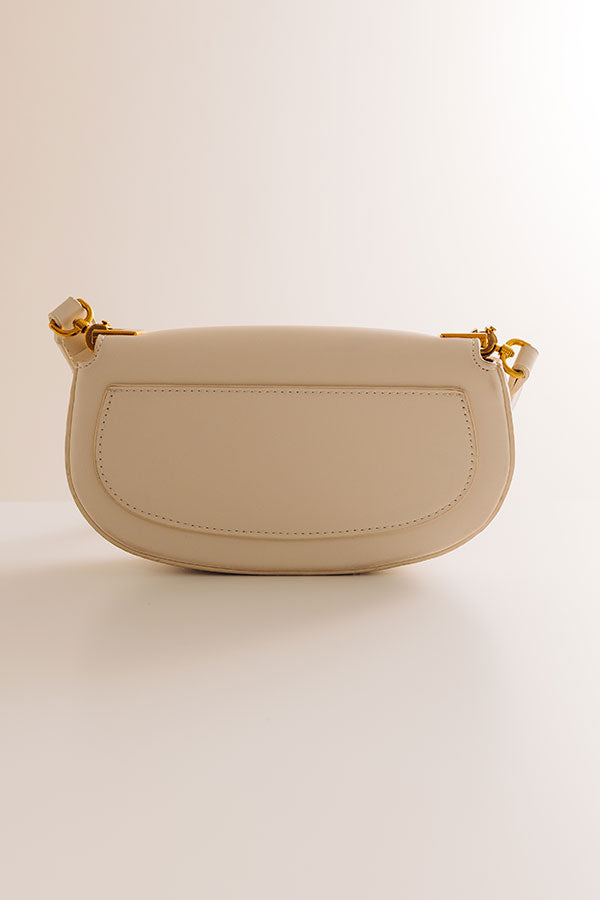 Simple Staple Faux Leather Purse in Ivory Image - 4