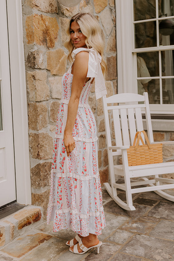 emporia floral pleated tiered midi dress Emporia Floral Tiered Maxi Dress