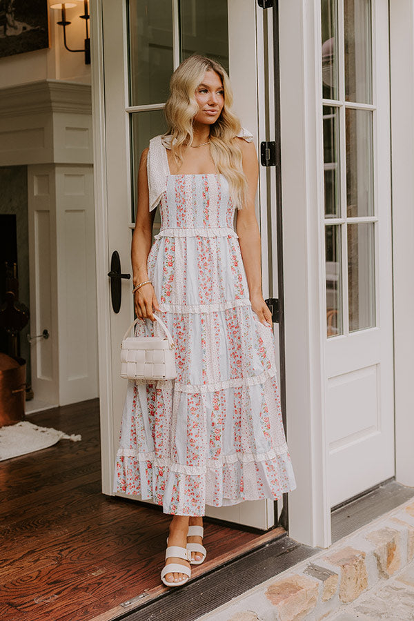 Prairie Bloom Floral Tiered Midi Dress Image 2