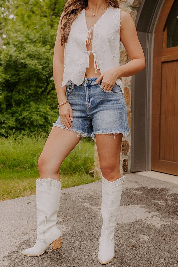 HIDDEN JEAN Bailey High Waist Frayed Shorts Image 1