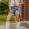 HIDDEN JEAN Bailey High Waist Frayed Shorts Image 1
