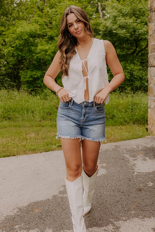 HIDDEN JEAN Bailey High Waist Frayed Shorts Image 5