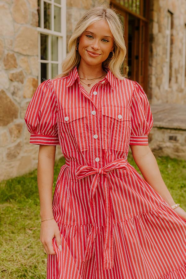 Picnic Date Stripe Midi Dress Image 2