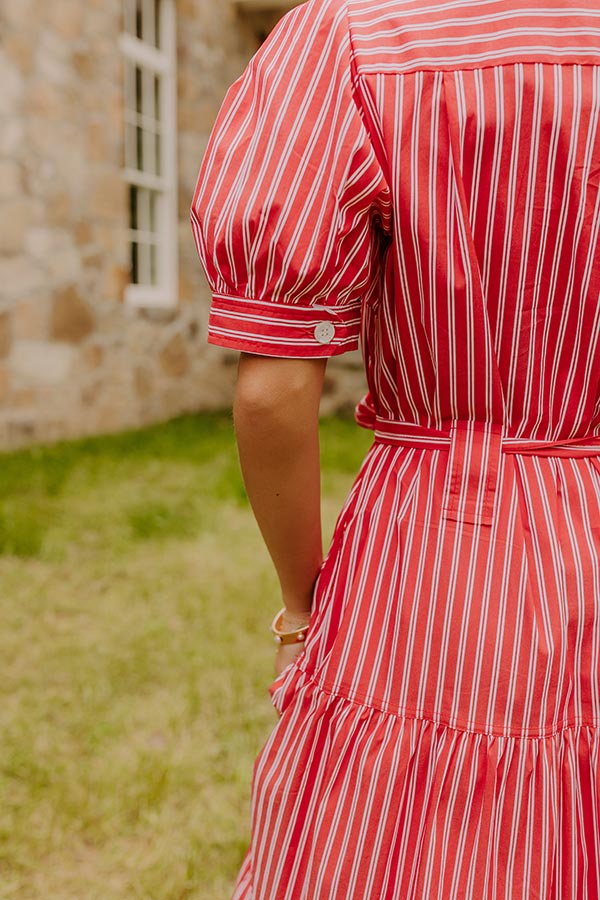 Picnic Date Stripe Midi Dress Image 5