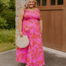 Fiesta On The Square Floral Midi Dress Curves Image 1