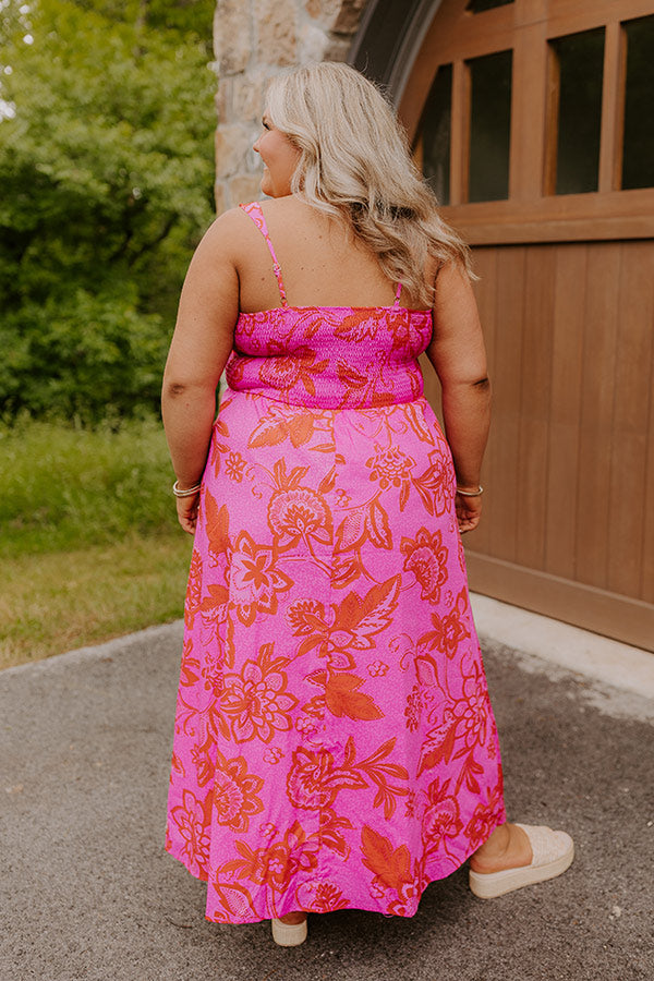 Fiesta On The Square Floral Midi Dress Curves Image 4