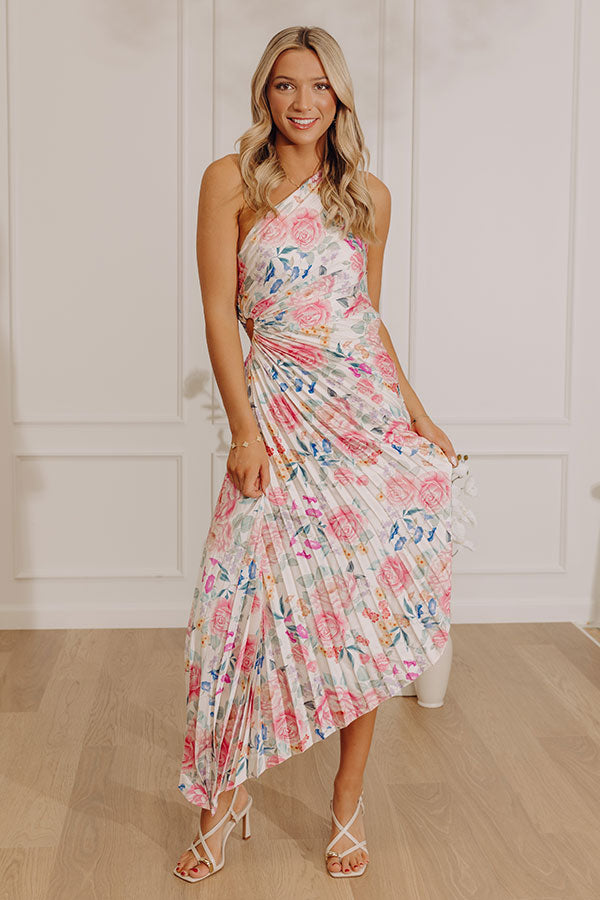 Aways My Amour Pleated Floral Maxi Dress Image - 1