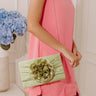Cocktails First Satin Clutch in Sage Image - 1