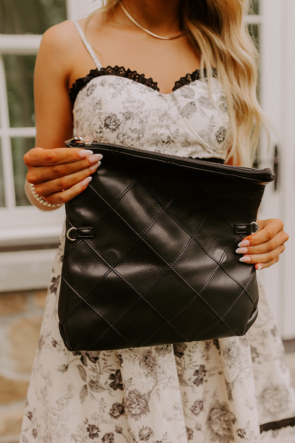 Posh Mode Faux Leather Clutch in Black Posh Mode Faux Leather Clutch in Black