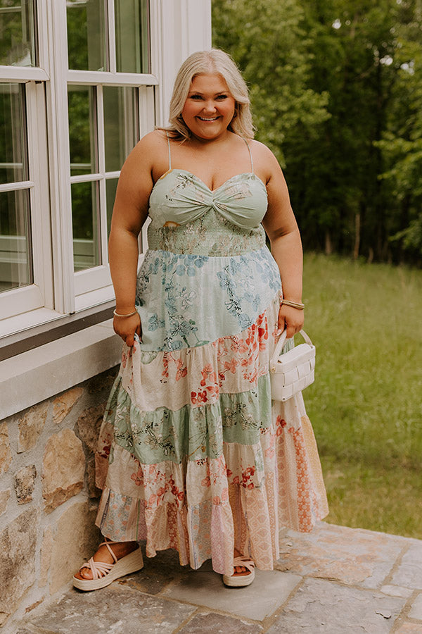 2 tier maxi dress Kauai Ruffle Tier Maxi Dress M
