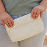 Posh Mode Faux Leather Clutch in Ivory Image - 1