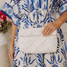 Posh Mode Faux Leather Clutch in Ivory Image - 1