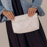 Posh Mode Faux Leather Clutch in Ivory Image - 1