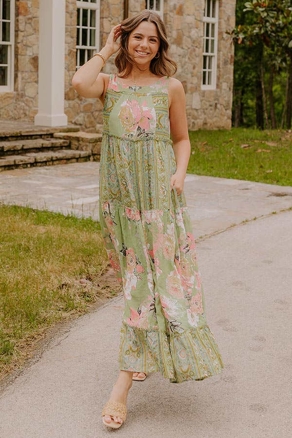 Petal Promenade Tiered Maxi Dress Image 1