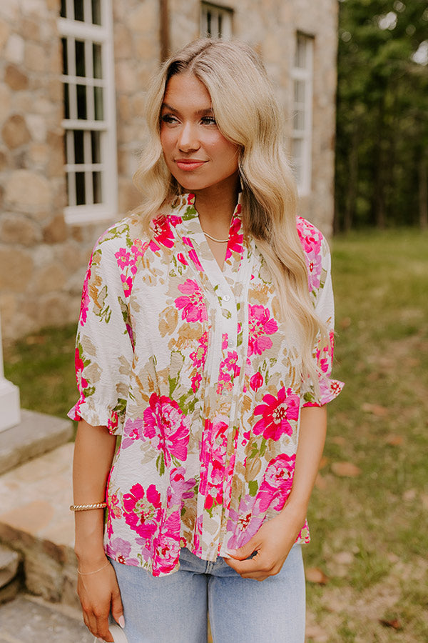 Garden Gorgeous Floral Top Image 3
