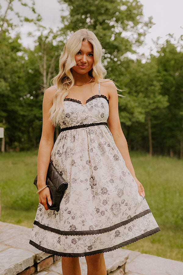 Chateau Stroll Floral Mini Dress S / French Vanilla Chateau Stroll Floral Mini Dress S / French Vanilla