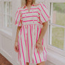 Sweet Stripes Babydoll Mini Dress Image 1