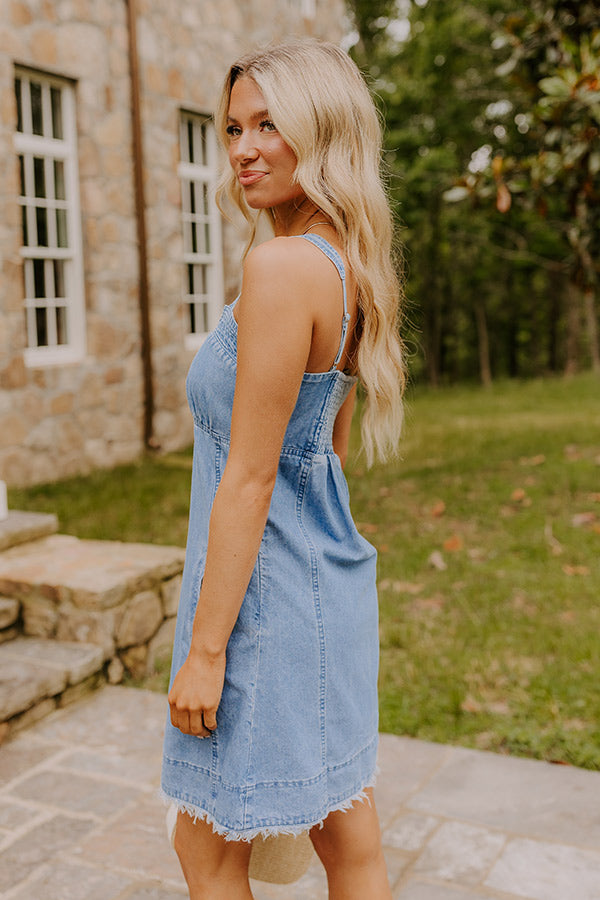 Downtown Diva Denim Mini Dress Image 5