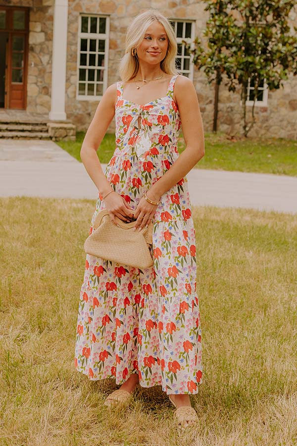 front tie maxi dress ASOS Design - Tie Front Maxi Dress - Women - Polyester - 4 US