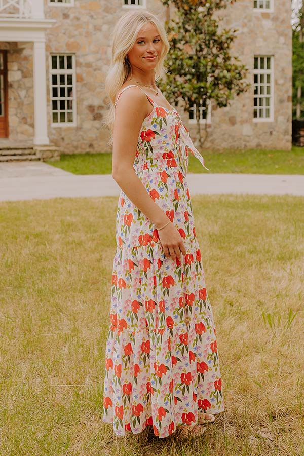 Life In Full Bloom Front Tie Maxi Dress Image - 4
