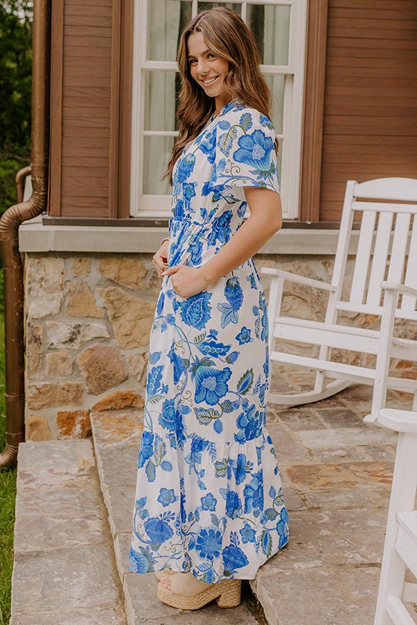 Catalina Island Views Floral Maxi Dress S / blue Catalina Island Views Floral Maxi Dress S / blue