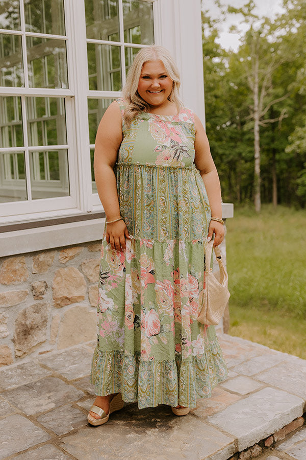 Petal Promenade Tiered Maxi Dress Curves Image 1