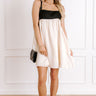 Block Party Chic Color Block Mini Dress in Cream Image 1