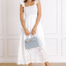 Call It Serendipity Smocked Eyelet Midi Dress in White Image 1