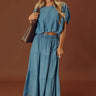 Small Town Cutie High Waist Chambray Maxi Skirt Image - 1