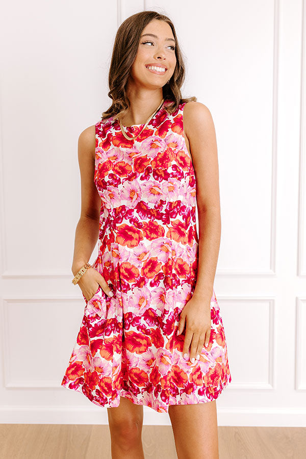 Tropical Holiday Mini Dress in Tangerine Image 2